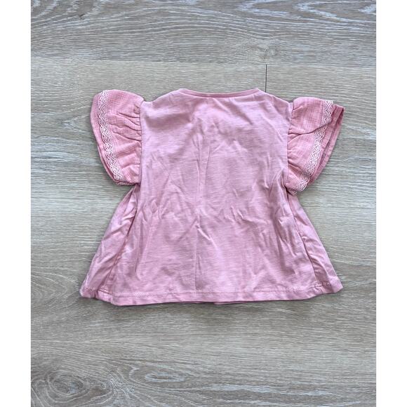 Zara Short Sleeve Ruffle Sleeve Shirt - Size 12-18m - Picture 4 of 4